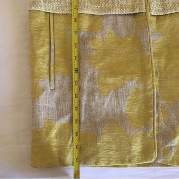 Zara Basic Yellow Open Front Coat Size M - Picture 5 of 7